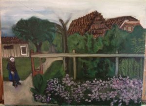 Romanian Woman with Cane 2nd Coat