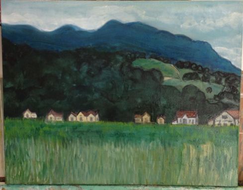 romania poppy field and hillside 2nd coat.2jpg